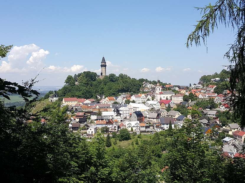Pohled na historické centrum Štramberku