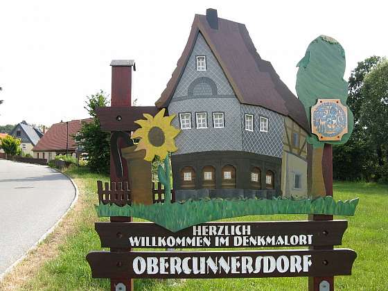 Podstávkové domy v obci Obercunnersdorf