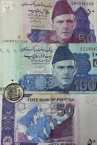 Pákistánská rupie, PRK.